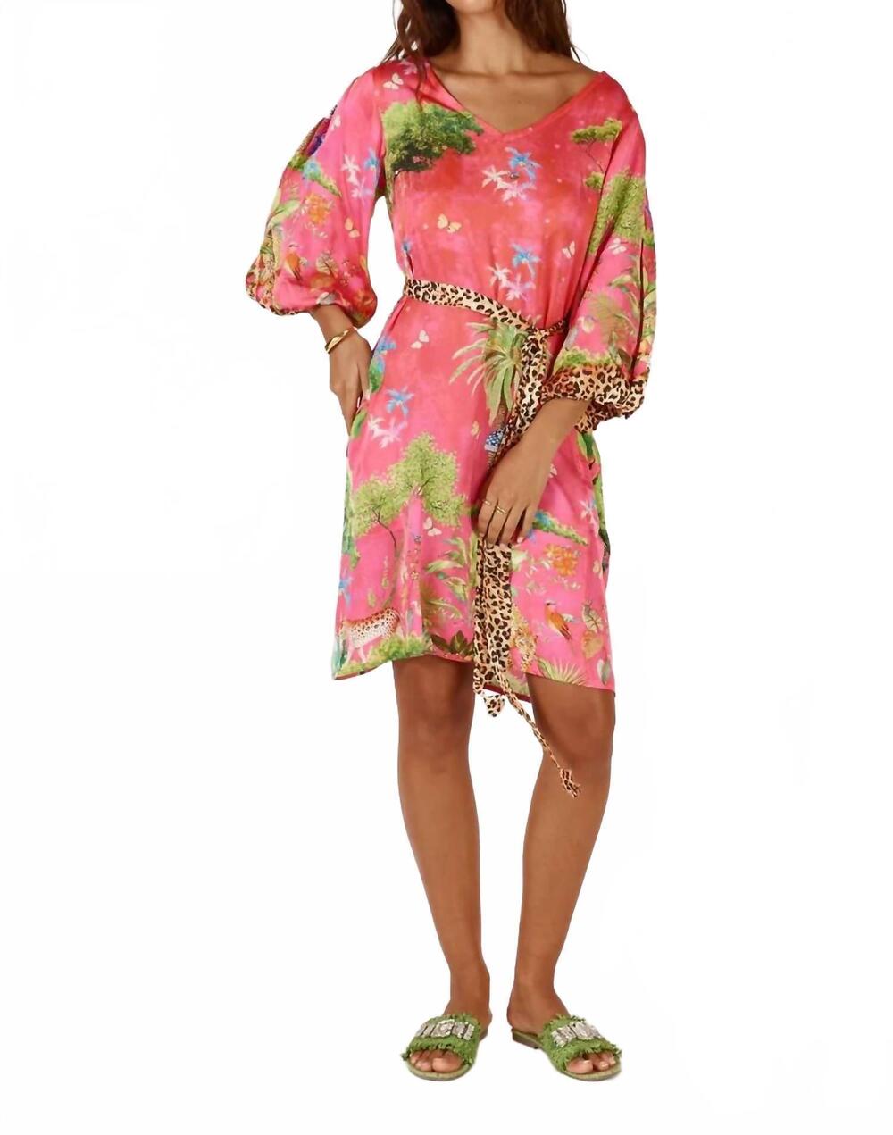 NEW RUBYYAYA mataram mini dress in coral